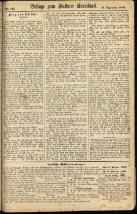 Zweite Ausgabe vom Samstag, den 16. Dezember 1882.