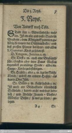 3. Reys. Von Antorff nach Cöln