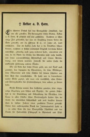 Rektor a. D. Horn : [Nekrolog]