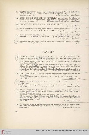 Plastik (Nr. 609-627)