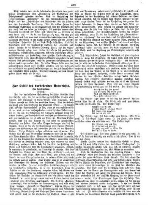 Zur Kritik des darstellenden Unterrichts. (Schluß)