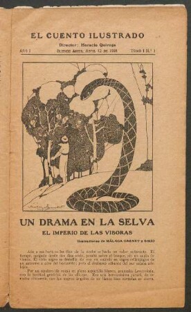 1918000100: Un drama en la selva : [el imperio de las víboras] : ilustraciones de Málaga Grenet y Sirio