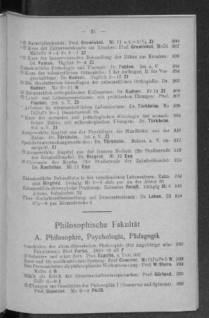 A. Philosophie, Psychologie, Pädagogik