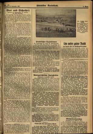 Dritte Ausgabe vom Dienstag, den 26. September 1933.