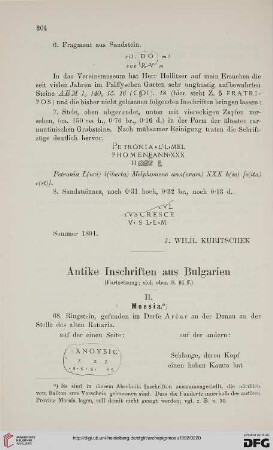 15: Antike Inschriften aus Bulgarien, [2]