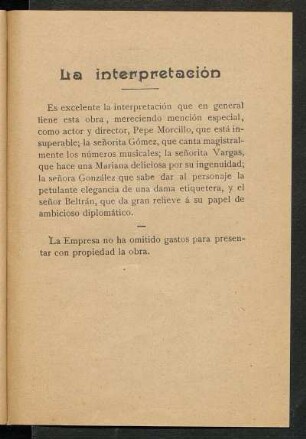 La interpretación