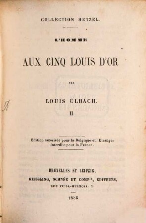 L' homme aux cinq Louis d'or, 2