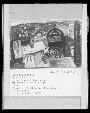 Interieur mit Landschaft