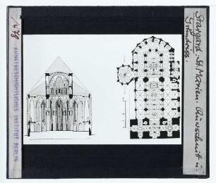 Stargard, Marienkirche : Schnitt, Grundriss