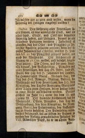 422-430, Doctor. Den Ursprung aller Feyertaegen sagen ...