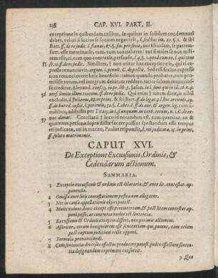 Caput XVI. De Exceptione Excusionis, Ordinis, & Cedendarum actionum