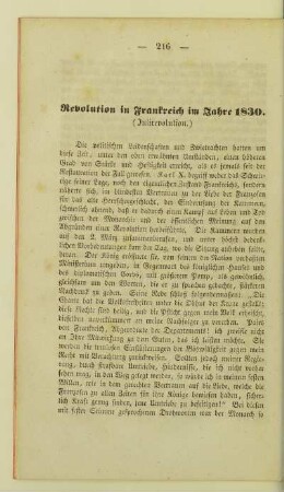 Revolution in Frankreich im Jahre 1830. (Julirevolution)
