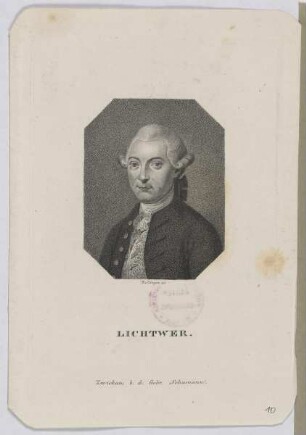 Bildnis des Magnus Gottfried Lichtwer