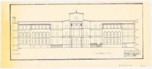 Evangelisches Diakonissenkrankenhaus Bethanien, Berlin-Kreuzberg Umbau. Hauptgebäude: Westansicht 1:200 (Lichtpause von Inv.Nr. 36404)