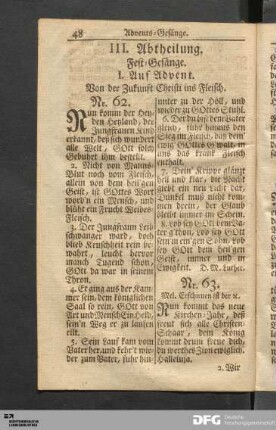 III. Abtheilung. Fest-Gesänge.