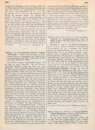 324-327 [Rezension] Meyer, Johannes, Kirchengeschichte Niedersachsens