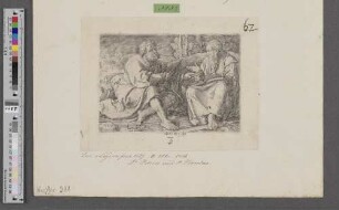 Die Heiligen Petrus und Paulus in einer Landschaft sitzend