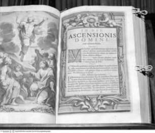 Missale Romanum di Alessandro VII 1662, Dekoration zu "In die Ascensionis Domini" (S. 265)