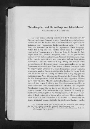Christianspries und die Anfänge von Friedrichsort