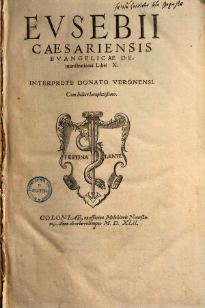 Evangelicae demonstrationis libri X