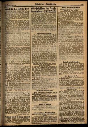 Zweite Ausgabe vom Mittwoch, den 28. April 1937.