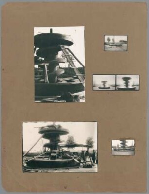 Rathenau-Brunnen, Blatt mit 6 Einzelfotografien, 1928/30, Bronze