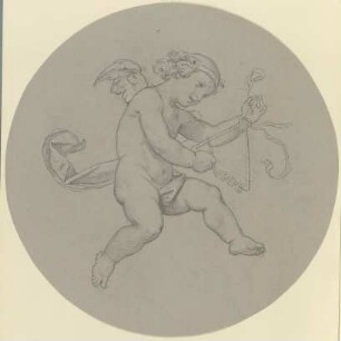 Schwebender Putto mit Triangel