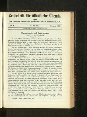Heft X. 30. Mai 1913. Jahrgang XIX.