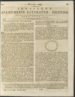 Num. 149. Den 22. Junius 1804