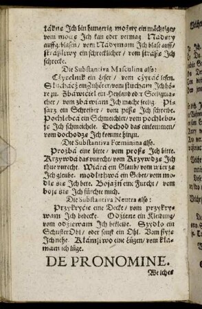 De Pronomine