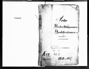 Unterstützungen und Gratifikationen, Band 1
