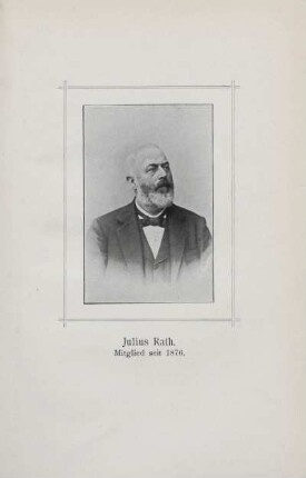 Tafel: Julius Rath, Mitglied seit 1876