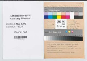 Entnazifizierung Karl Goertz, geb. 19.10.1905 (Gastwirt)