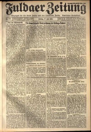 Ausgabe vom Freitag, den 27. Juli 1928.