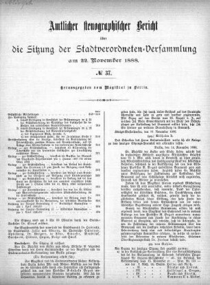 No. 37, 22. November 1888