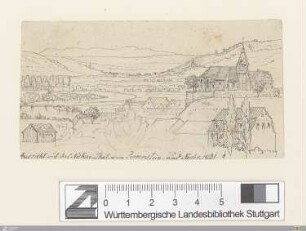 Aussicht auf das Neckar-Thal vom Rosenstein aus : Novbr. 1831