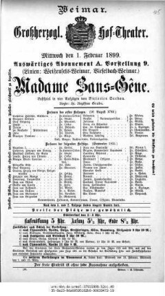Madame Sans=Gêne