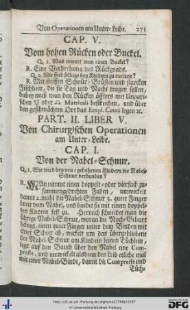 Liber V. Von Chirurgischen Operationen am Unter-Leibe.