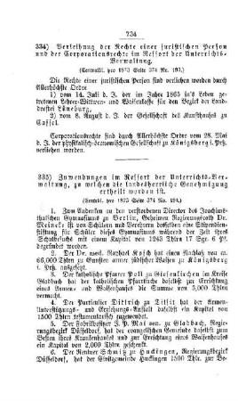 Verleihung der Rechte einer juristischen Person und der Corporationsrechte im Ressort der Unterrichts-Verwaltung : [V. Elementarschulwesen]
