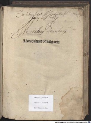 Vocabularius vtrius[que] iuris