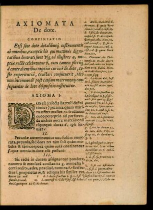 Axiomata De dote.