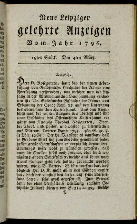 19tes Stück. Den 4ten März.