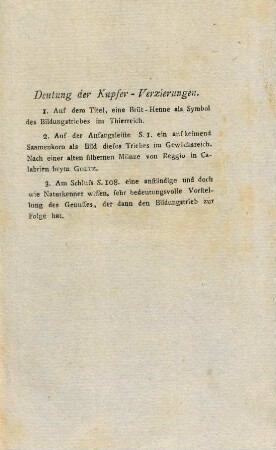 Deutung der Kupfer-Verzierungen