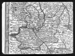Reproduktion: Ausschnitt Comitat Wertheim aus Circulus Franconicus von Matthäus Seutter, 18. Jh.