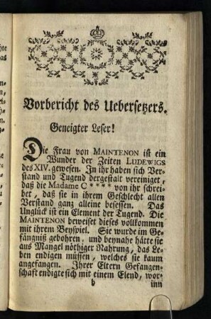 Vorbericht des Uebersetzers: Geneigter Leser!