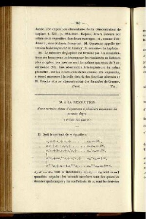 Sur la résolution.