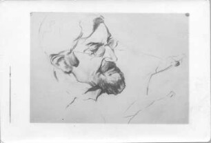 Mein Mann : Mein Mann (Hans Richter). Kohlezeichnung mit Tusche (1938; E. Richter). Entstanden in Ankara