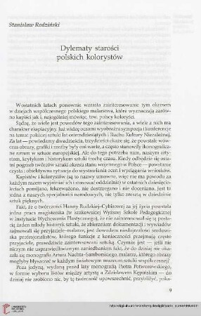 4: Dylematy starości polskich kolorystów
