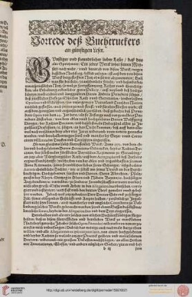 Vorrede des Buchdruckers