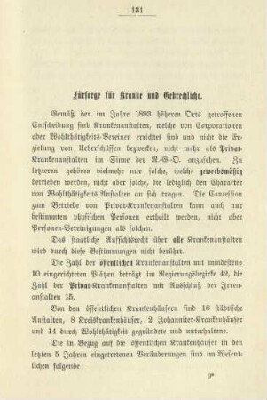 Fürsorge für Kranke und Gebrechliche